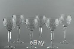 6 Waterford Crystal Colleen Wine Hock Glasses