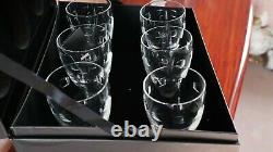 6 Waterford Crystal Geo Wine Glasses by John Rocha + Original Box 23cm tall
