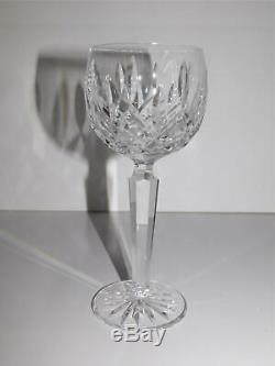 6 Waterford Crystal Lismore 7 3/8 Hock Wine Glasses Goblets