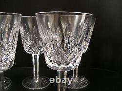 6 Waterford Crystal Lismore Water Goblets 5 7/8