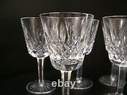 6 Waterford Crystal Lismore Water Goblets 5 7/8