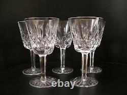 6 Waterford Crystal Lismore Water Goblets 5 7/8