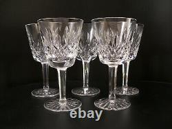 6 Waterford Crystal Lismore Water Goblets 5 7/8