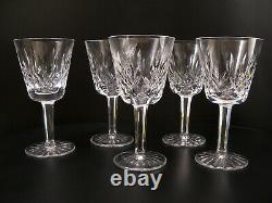 6 Waterford Crystal Lismore Water Goblets 5 7/8