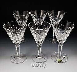 6 Waterford Crystal Maeve Claret Wine Goblet Stemware Set 6 1/2 6.5 Ireland