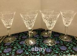 6 Waterford Crystal'Maeve' Pattern Claret Wine Glasses 6.5 Tall Ireland