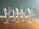6 Waterford Ireland Cut Lead Crystal EILEEN White Wine Glasses Set Stems 5