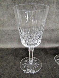 6 Waterford Lismore crystal 6 7/8ths inch water/ wine glasses 8 oz set #1