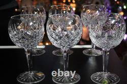 6 Waterford Patterns Of The Sea Baloon Wine S/6 Verre Nib