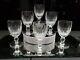 (6) White Wine Goblets 4 oz Glasses 4-1/2 Crystal Old signed Waterford Colleen