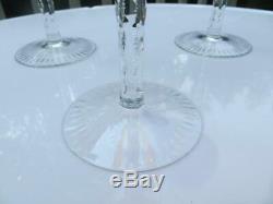 6 Wine Water Goblets Crystal Cut To Clear Multi Color 7-1/2 Lausitzer