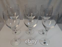 6x Orrefors Illusion Clear Claret Wine Glasses, 7 1/4, Sweden Crystal