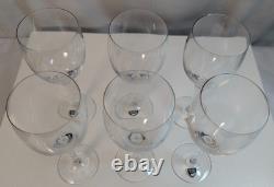 6x Orrefors Illusion Clear Claret Wine Glasses, 7 1/4, Sweden Crystal