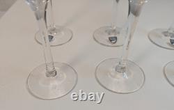 6x Orrefors Illusion Clear Claret Wine Glasses, 7 1/4, Sweden Crystal