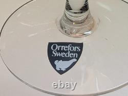 6x Orrefors Illusion Clear Claret Wine Glasses, 7 1/4, Sweden Crystal