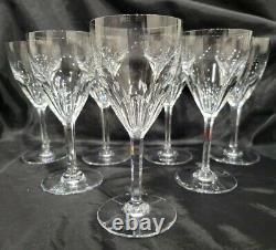 (7) Baccarat Genova Pattern Clarets Wine Glasses Fantastic Quality 6,5 Signed