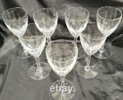 (7) Baccarat Genova Pattern Clarets Wine Glasses Fantastic Quality 6,5 Signed