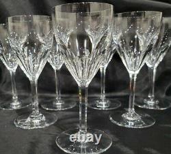 (7) Baccarat Genova Pattern Clarets Wine Glasses Fantastic Quality 6,5 Signed