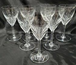 (7) Baccarat Genova Pattern Clarets Wine Glasses Fantastic Quality 6,5 Signed