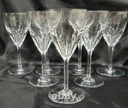 (7) Baccarat Genova Pattern Clarets Wine Glasses Fantastic Quality 6,5 Signed