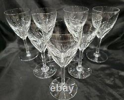 (7) Baccarat Genova Pattern Clarets Wine Glasses Fantastic Quality 6,5 Signed