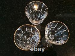 7 Lenox Gold CLASSIC REGENCY Red Wine Glasses 7-1/4 Fine Cut Holiday Crystal