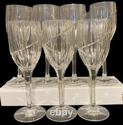 7 Mikasa UPTOWN Crystal Goblet Glasses swirl Wine Water 9 DISCONTINUED