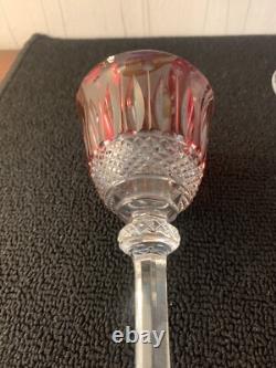 7 Red Wine Glasses Model Tommy Crystal Saint Louis (Price Per Unit) Model 10