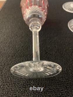 7 Red Wine Glasses Model Tommy Crystal Saint Louis (Price Per Unit) Model 10