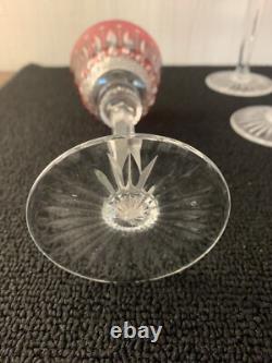 7 Red Wine Glasses Model Tommy Crystal Saint Louis (Price Per Unit) Model 10