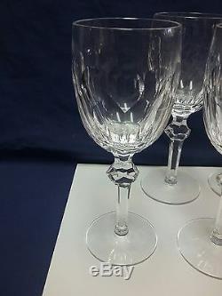 7 WATERFORD CRYSTAL CURRAGHMORE cut 7 wine claret hock glasses stemware goblet
