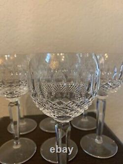 7 Waterford Crystal Colleen Hock Wine Glasses 7 1/2
