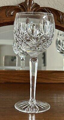 7 Waterford Lismore Hock Wine Glasses Pristine
