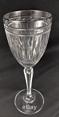 7 Waterford Marquis Crystal Hanover Platinum Wine Glasses 7 5/8