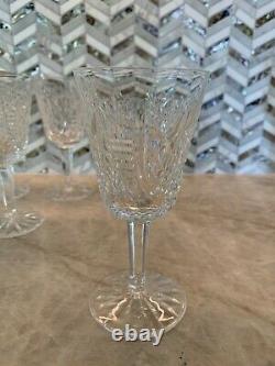 8 ANTIQUE WATERFORD CRYSTAL CLARE 5 5/8 Claret Wine Glasses