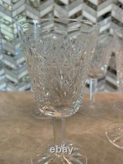 8 ANTIQUE WATERFORD CRYSTAL CLARE 5 5/8 Claret Wine Glasses