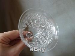 8 ANTIQUE WEBB /TUDOR CRYSTAL RUSSELL CUT WINE GLASSES, 1 SIGNED, h12,8-13,7cm