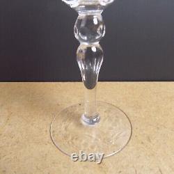 8 Antique Crystal Wine Glasses Rock Cut Intaglio Floral Glass