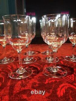 8 Baccarat Capri Optic Crystal Water/wine Glass 6 1/2 Tall 64945