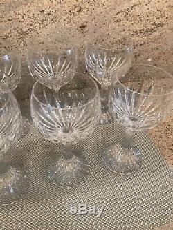 8 Baccarat French Crystal Massena Wine Goblet Glass