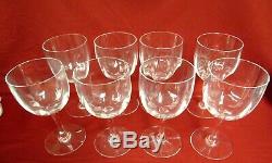 8 Baccarat Glass Tall Water Goblets in the Montaigne Optic Pattern MINT