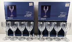 8 Cristal D'Arques Bretagne Sherry Glasses Box Set Vintage Crystal Clear Cut Lot