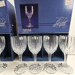 8 Cristal D'Arques Bretagne Sherry Glasses Box Set Vintage Crystal Clear Cut Lot