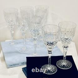 8 Discontinued Vintage Rogaska Queen Fluted Crystal Wine Goblets Glasses 7.75