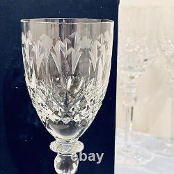 8 Discontinued Vintage Rogaska Queen Fluted Crystal Wine Goblets Glasses 7.75