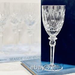 8 Discontinued Vintage Rogaska Queen Fluted Crystal Wine Goblets Glasses 7.75