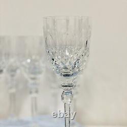 8 Discontinued Vintage Rogaska Queen Fluted Crystal Wine Goblets Glasses 7.75