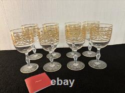 8 Gold Wine Glasses Attributed To Baccarat Crystal (Price Per Unit)