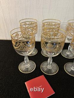 8 Gold Wine Glasses Attributed To Baccarat Crystal (Price Per Unit)
