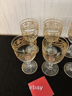 8 Gold Wine Glasses Attributed To Baccarat Crystal (Price Per Unit)